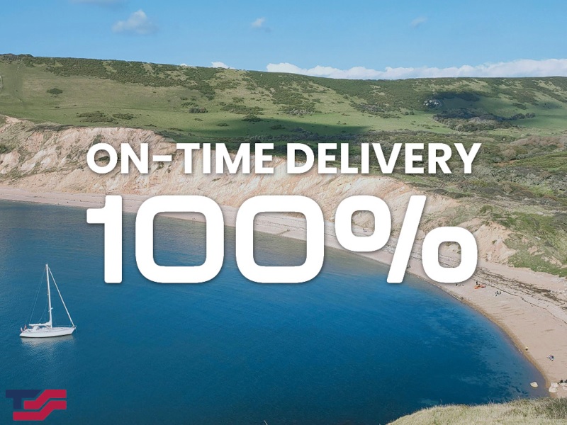 100% On Time Delivery